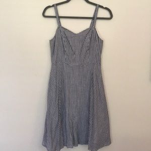 Navy Gingham Dress